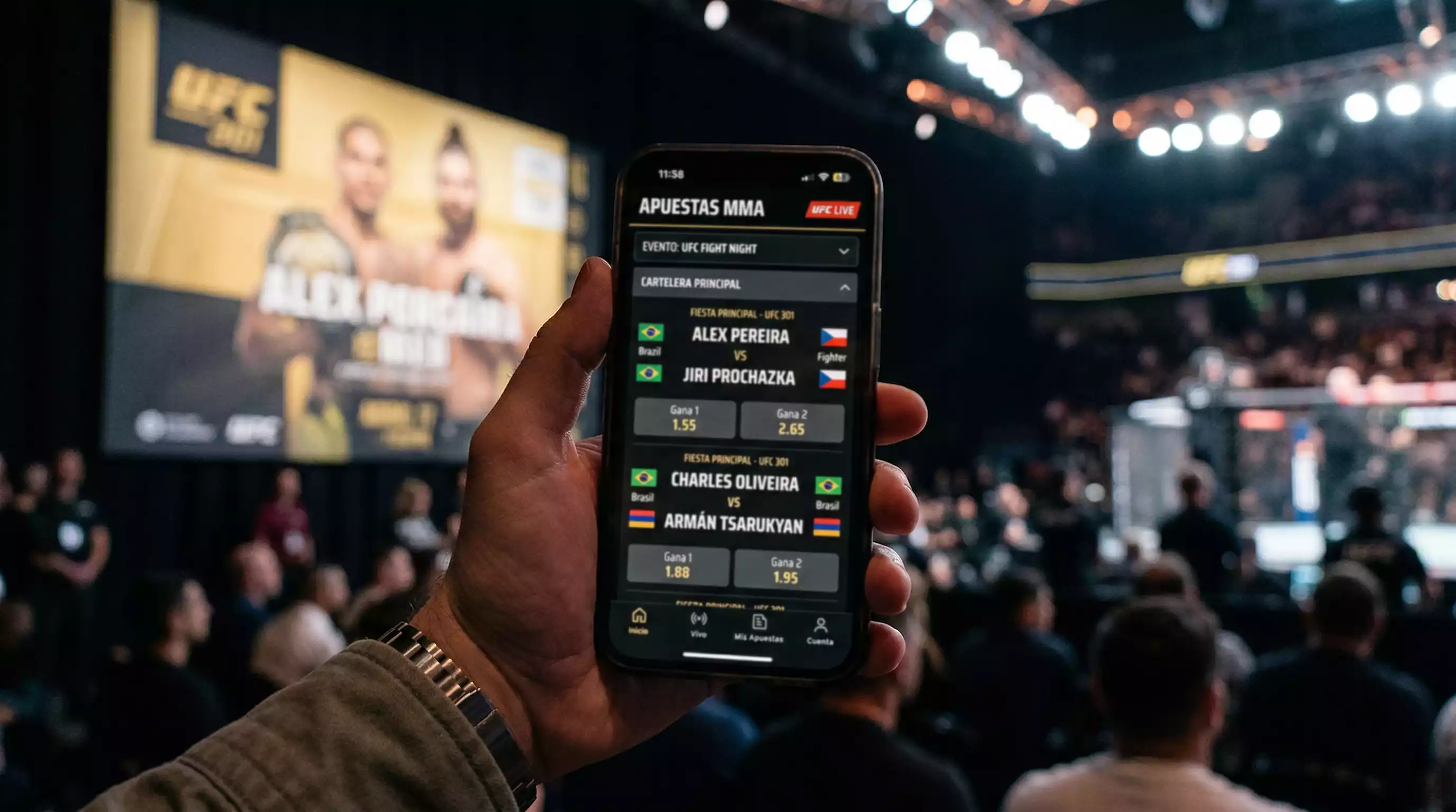Cuotas decimales en apuestas UFC